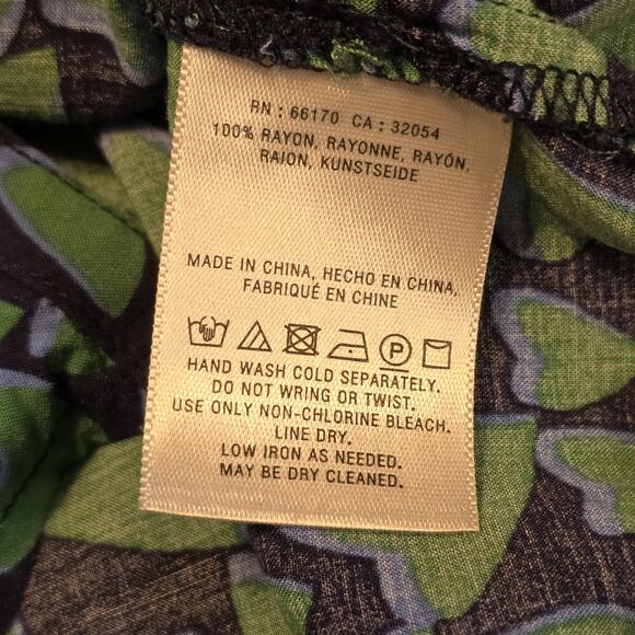 Anthropologie Conversations 30/52 Blouse 4 Heart Print Blue Green Collectible - Picture 4 of 11